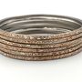 Jewelry - Mokume Gane Stack round bangle, Silver and Copper - PONK SMITHI