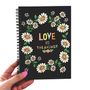 Papeterie - Carnets de notes — photo — Love is the Answer Cahier à spirale avec 100 pages lignées - ROSIE WONDERS