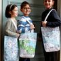 Sacs et cabas - sac cabas à colorier carte du monde - EATSLEEPDOODLE