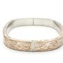 Jewelry - Mokume Gane hollow round rectangle flat bangle, Silver and Copper - PONK SMITHI