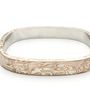 Jewelry - Mokume Gane hollow round rectangle flat bangle, Silver and Copper - PONK SMITHI