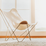 Design objects - Canvas Mariposa (hemp armchair) - Chrome Structure - CUERO