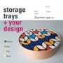 Coffrets et boîtes - Plateaux de rangement ronds en bois avec votre design personnalisé - ATIYA TRAYS
