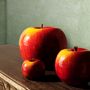 Ceramic - brilliant glazed ceramic apples red-yellow - BULL & STEIN