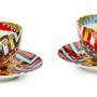 Mugs - Mediterraneo Tea Cups and Saucers Set of Two - LAMART