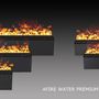 Decorative objects - 200-800 cm Water Vapor Fireplace (80-320 in) - AFIRE 3D Electric Insert PREMIUM Design Decoration - AFIRE