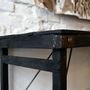 Dining Tables - TABLE, DESK, CONSOLE — SHOU-SUGI-BAN IN BURNT WOOD - OUVRAGE  - BOIS BRULE