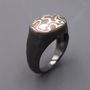 Jewelry - Mokume Gane ring, Silver and Copper, Earth element. - PONK SMITHI