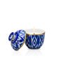 Decorative objects - Hand painted ceramic blue and white scented candle - THANIYA