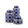Decorative objects - Thaniya Hand Painted Ceramic Ginger Jar Set - THANIYA