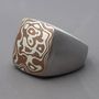 Jewelry - Mokume Gane ring, Silver and Copper, Water element. - PONK SMITHI