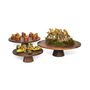 Platter and bowls - Food stand - Walnut - Large - DUTCHDELUXES INTERNATIONAL BV