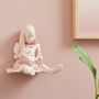 Children's decorative items - RESIN HANGERS color BABY PINK - The Girl & the Book - BLOOP