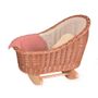 Toys - 700056 - WICKER CRADDLE WITH KNITTED BLANKET - EGMONT TOYS