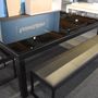 Dining Tables - Crystal Mirage convertible designer pool tables. - FUSIONTABLES