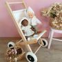 Jouets enfants - 700157 - BUGGY EN BOIS AVEC TISSU NATUREL - EGMONT TOYS