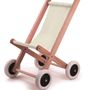 Toys - 700157 - WOODEN BUGGY WITH NATURAL FABRIC - EGMONT TOYS