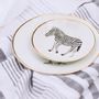 Assiettes de réception  - Large plate - Limoges porcelain - Animals design - LO DE MANUELA