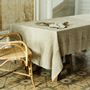 Decorative objects - Embroidery Tablecloth - Pure Washed Linen - Paisley Design - LO DE MANUELA
