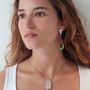 Bijoux - Boucles d'oreilles articulées vertes - ELZA PEREIRA