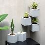 Floral decoration - Pixel Pot : Recycled Plastic Self-Watering Plant Pot for indoor and outdoor garden Office Equipments Container - QUALY DESIGN OFFICIAL