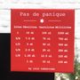 Stationery - Magnet” No panic” color red made in France - LULU CREATION®