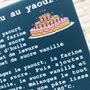 Stationery - Magnet recipe “Yogurt cake” made in France - LULU CREATION®