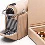 Tea and coffee accessories - LEATHER COVERED COFFEE MACHINES WITH QUILT PATTERN - PIGMENT FRANCE BY GIOBAGNARA