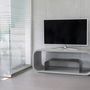 Sideboards - OPUS VIDERO Concrete Sideboard / TV-Stand Cabinet with wood or stainless steel insert - CO33 EXKLUSIVE BETONMÖBEL