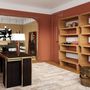 Desks - James Desk in High Gloss Ebony Wood and Brass Details - DUISTT