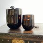 Gifts - Washed black blown glass candle - OSCAR CANDLES