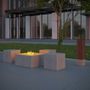 Dining Tables - TABULA QUADRA IGNIS Concrete Lounge Table with or without Ethanol Fireplace - CO33 EXKLUSIVE BETONMÖBEL