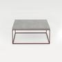 Coffee tables - TABULA CUBICOLO IGNIS Concrete Table with steel frame with or without fireplace - CO33 EXKLUSIVE BETONMÖBEL