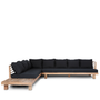 Lawn sofas   - Sofa STRAUSS L Black - DAREELS
