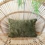 Fabric cushions - GOA cushion in printed velvet, - EN FIL D'INDIENNE...