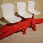 Sculptures, statuettes and miniatures - Furniture “Conversation à 3 on Ensommeille reptile” - MICHEL AUDIARD