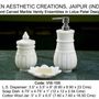 Porte-savons - Ensemble de coiffeuse en marbre sculpté à la main Motif pétales de lotus - VEN AESTHETIC CREATIONS