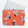 Leather goods - Laptop sleeve iPad: Coral Cranes - CASYX