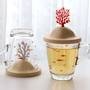Office sets - Mug/Glass Sparrow - Kitchen Utensils: Party Glass, Tea Pot and Coffee Pot 100% Recyclable - QUALY DESIGN OFFICIAL