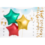 Christmas garlands and baubles - Foil balloon Star, 48cm, gold - PARTYDECO