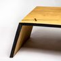 Coffee tables - French solid oak blasse table - MR LOUIS