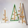 Decorative objects - Geometric triangular structure in Burgundy oak - MR LOUIS