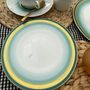 Everyday plates - Set of four flat plates Azur - GARANCE CRÉATIONS