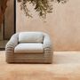 Lawn armchairs - Lounge chair 1 seater pepper - MANUTTI