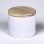 Candles - Ebba  fragrance 'Atlantic Breeze' candle in vessel with wooden lid - LAMBERT