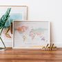 Other wall decoration - Woody Map Watercolor - Digital printed cork maps - MISS WOOD