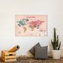 Other wall decoration - Woody Map Namasté World - Cork Yoga map with stickers - MISS WOOD