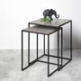 Tables basses - Dagny table d'appoint ensemble crocodile optique - LAMBERT