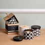 Candles - Ebba fragrance candle in vessel with wooden lid - LAMBERT