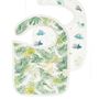 Children's mealtime - PACK OF TWO DINOSAUR MOTIF MUSLIN BIBS - PETIT ALO